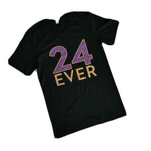 Kobe Bryant T-Shirt 24 Forever Nba Los Angeles Lakers Black Mamba Made In La